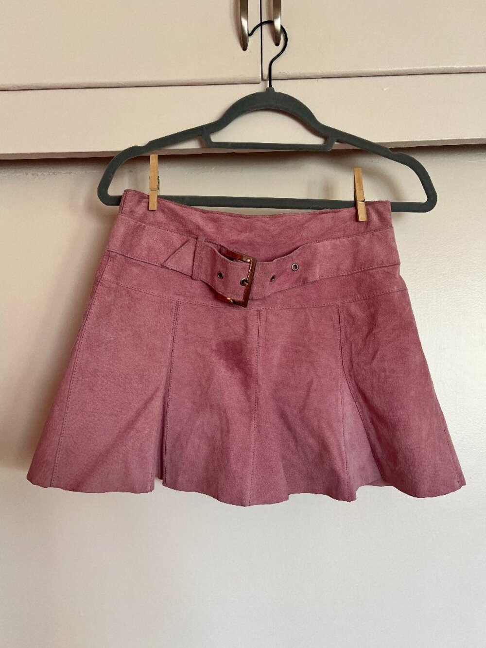 Vintage Bebe Leather Mini Skirt